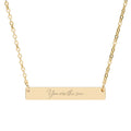 You Are the Sun | Engraved Bar Necklace