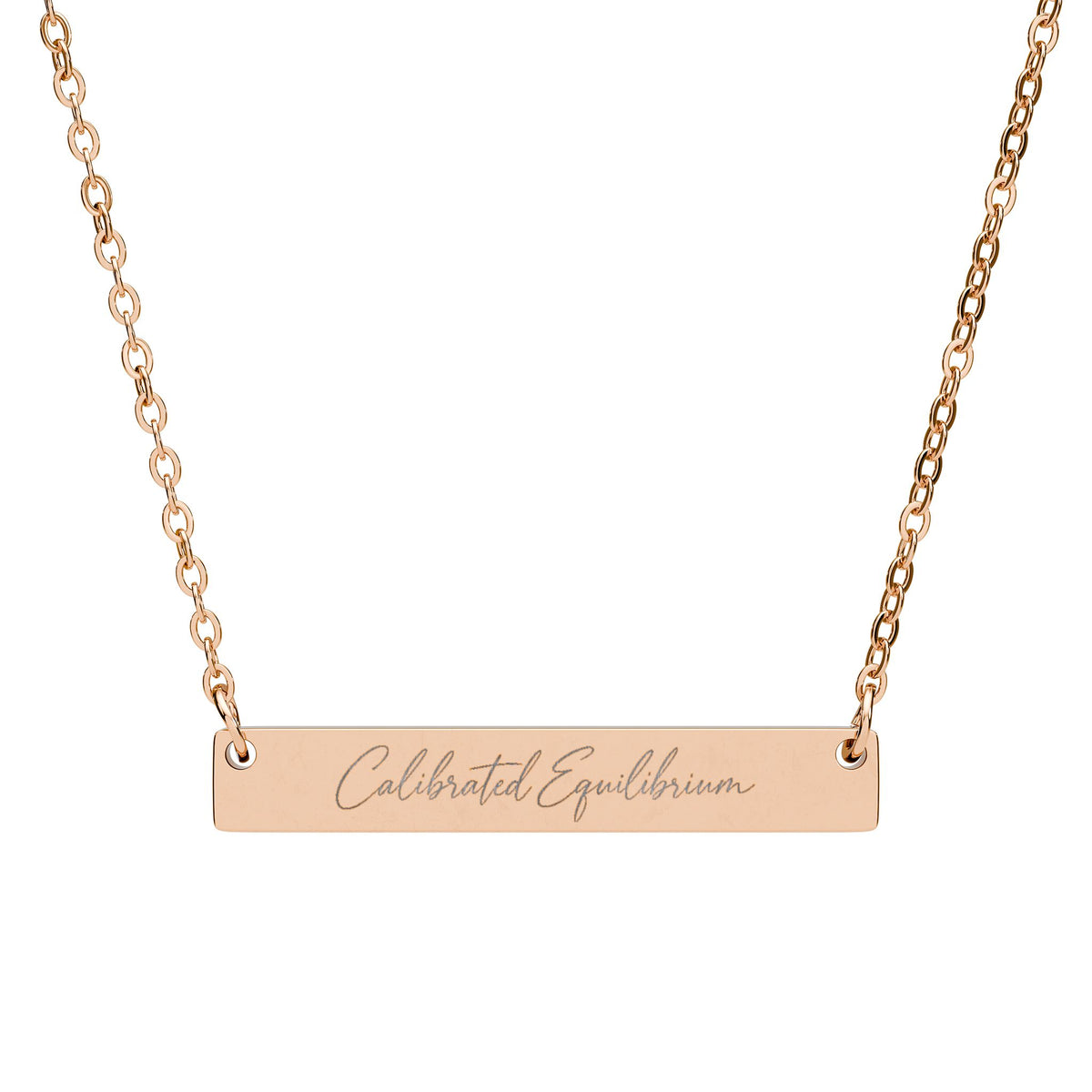 Calibrated Equilibrium | Engraved Bar Necklace