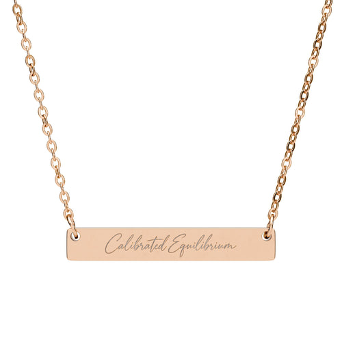 Calibrated Equilibrium | Engraved Bar Necklace