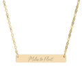 Miles to Float | Engraved Bar Necklace