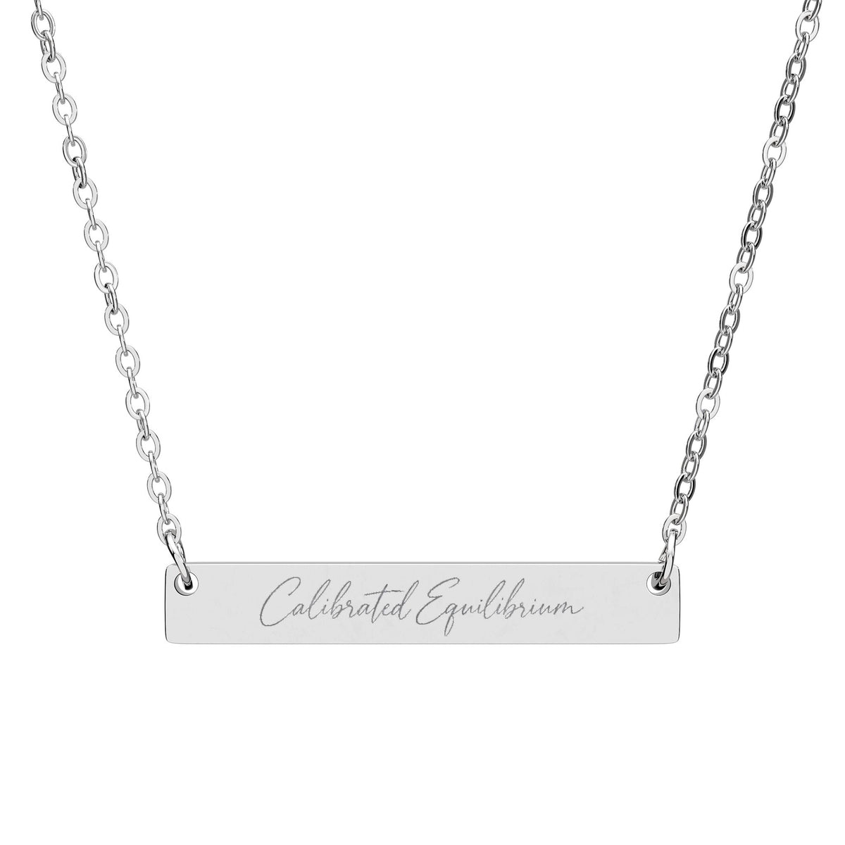 Calibrated Equilibrium | Engraved Bar Necklace